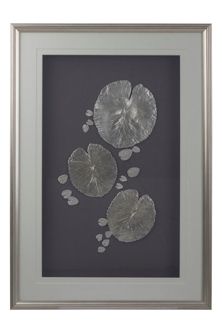 Cove Framed Wall Art – Silver Leaf Design