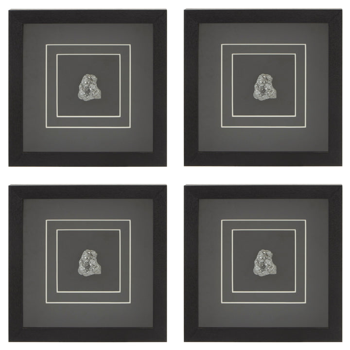 Nason Wall Art – Set of Four with Silver Stone Design