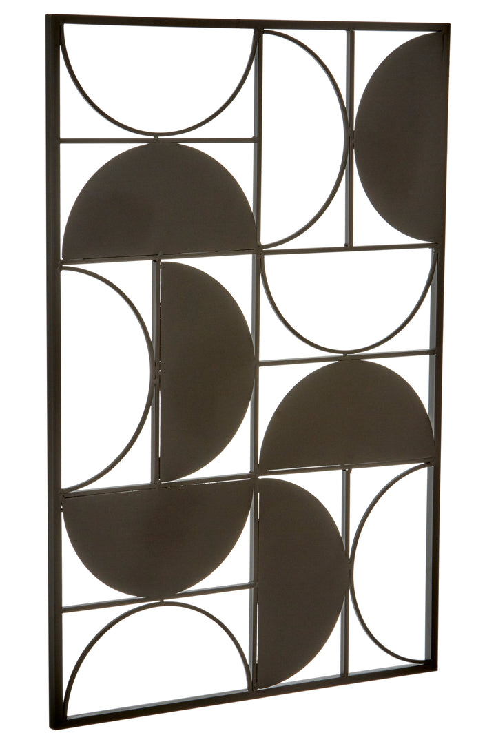 Trento Semicircle Wall Art in Black Finish
