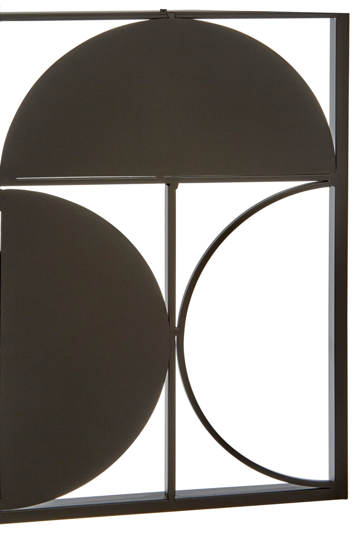 Trento Semicircle Wall Art in Black Finish