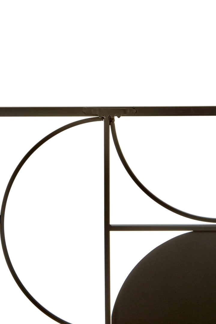 Trento Semicircle Wall Art in Black Finish