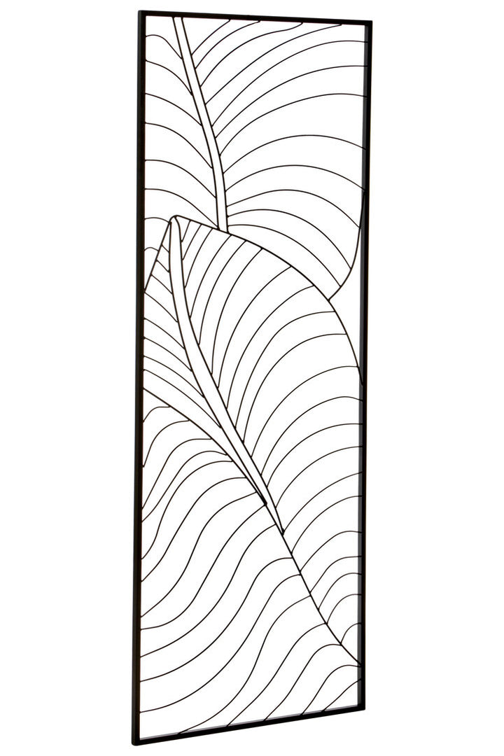 Whisper Wall Art – Black Leaf Design (Large)