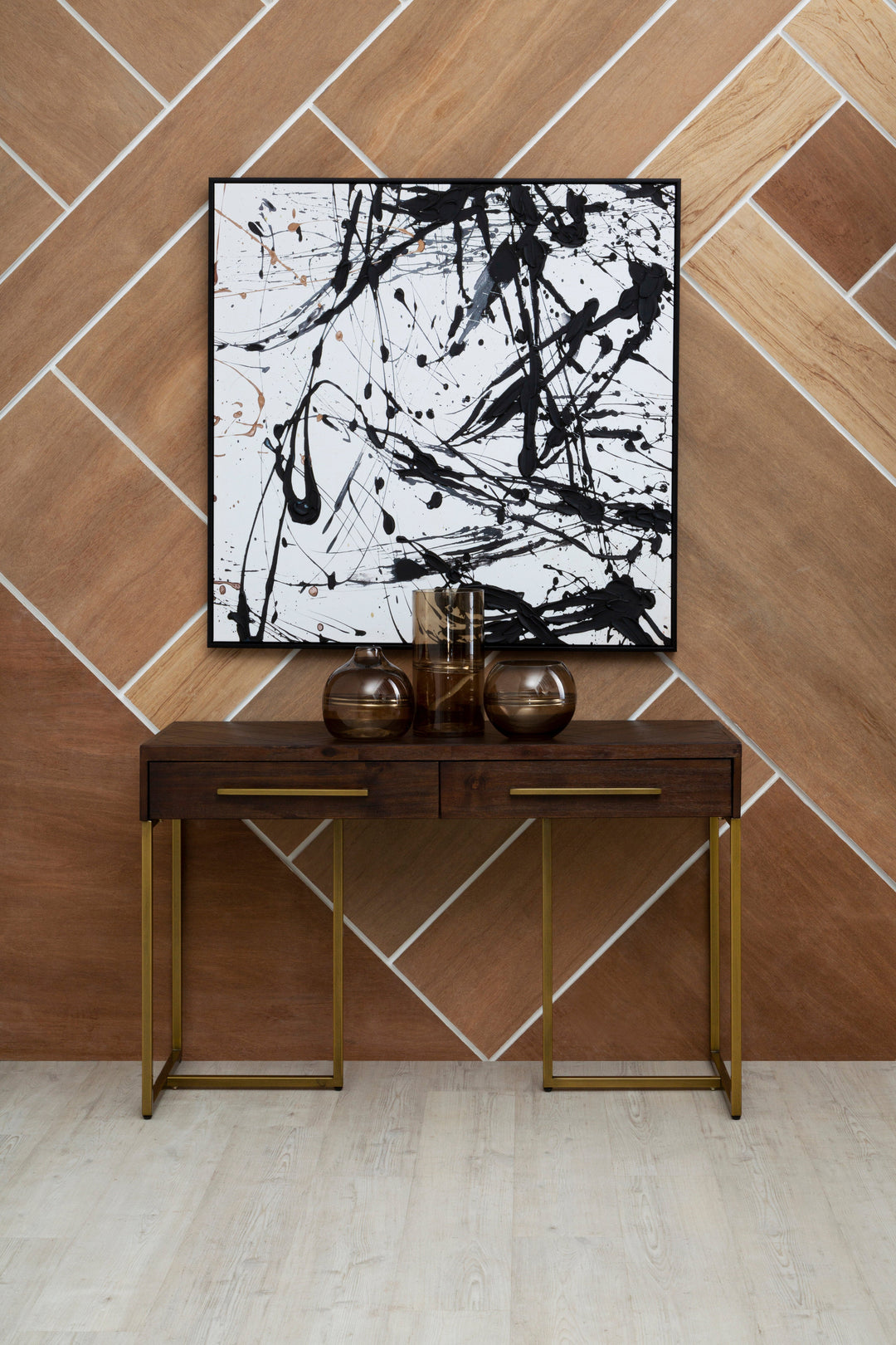 Astratto Wall Art in Black and White Tones