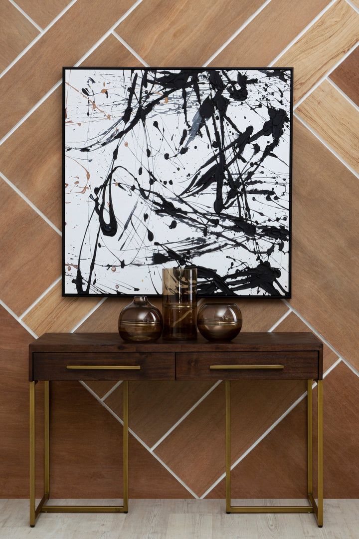 Astratto Wall Art in Black and White Tones