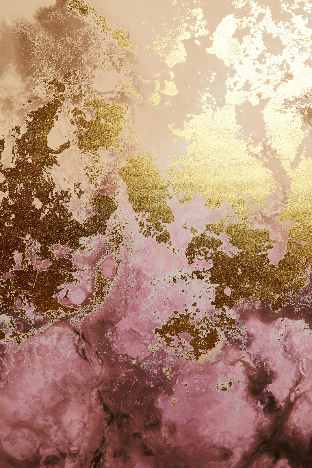 Astratto Wall Art in Cream and Mauve Tones