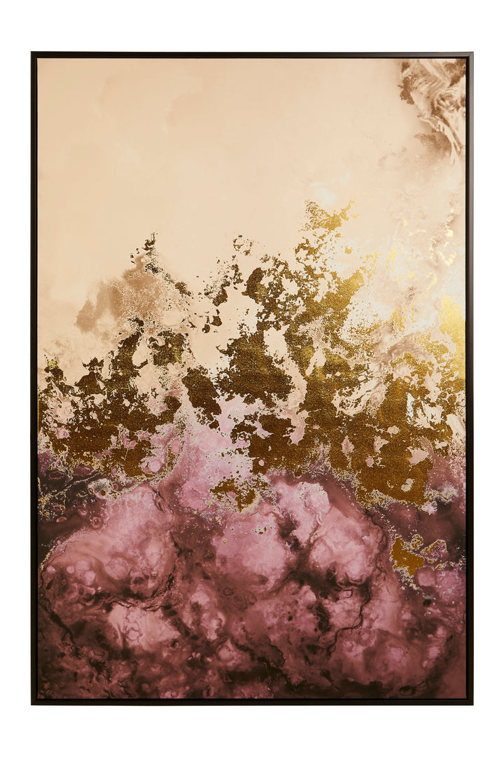 Astratto Wall Art in Cream and Mauve Tones