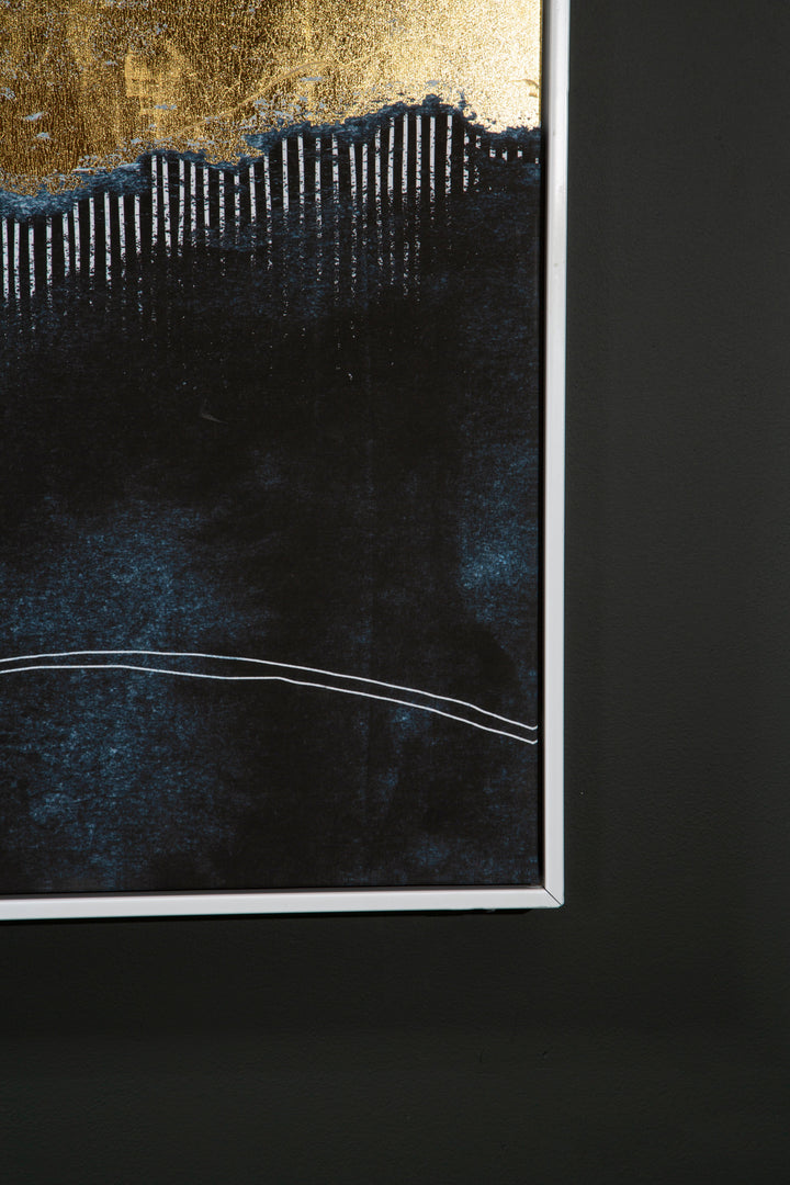 Astratto Wall Art in Blue and Gold Tones