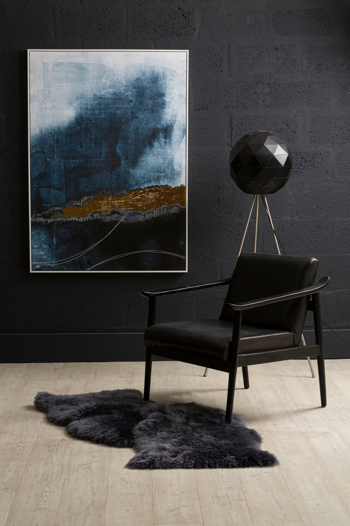 Astratto Wall Art in Blue and Gold Tones