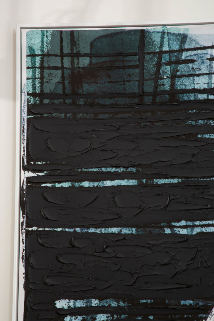Astratto Wall Art in Blue and Black Tones