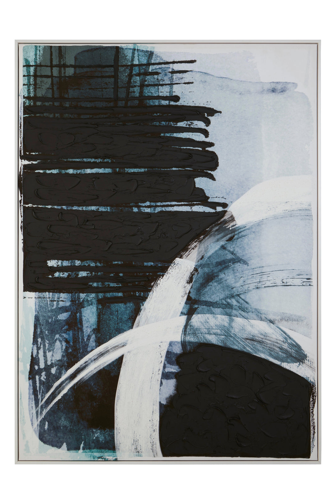 Astratto Wall Art in Blue and Black Tones