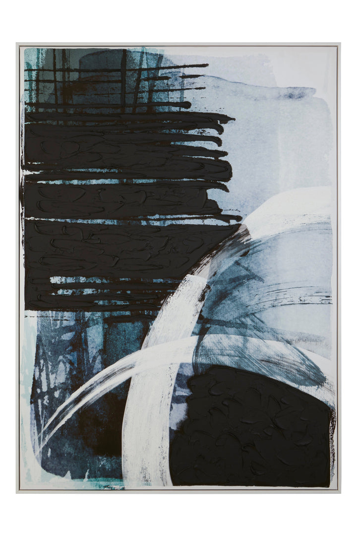 Astratto Wall Art in Blue and Black Tones