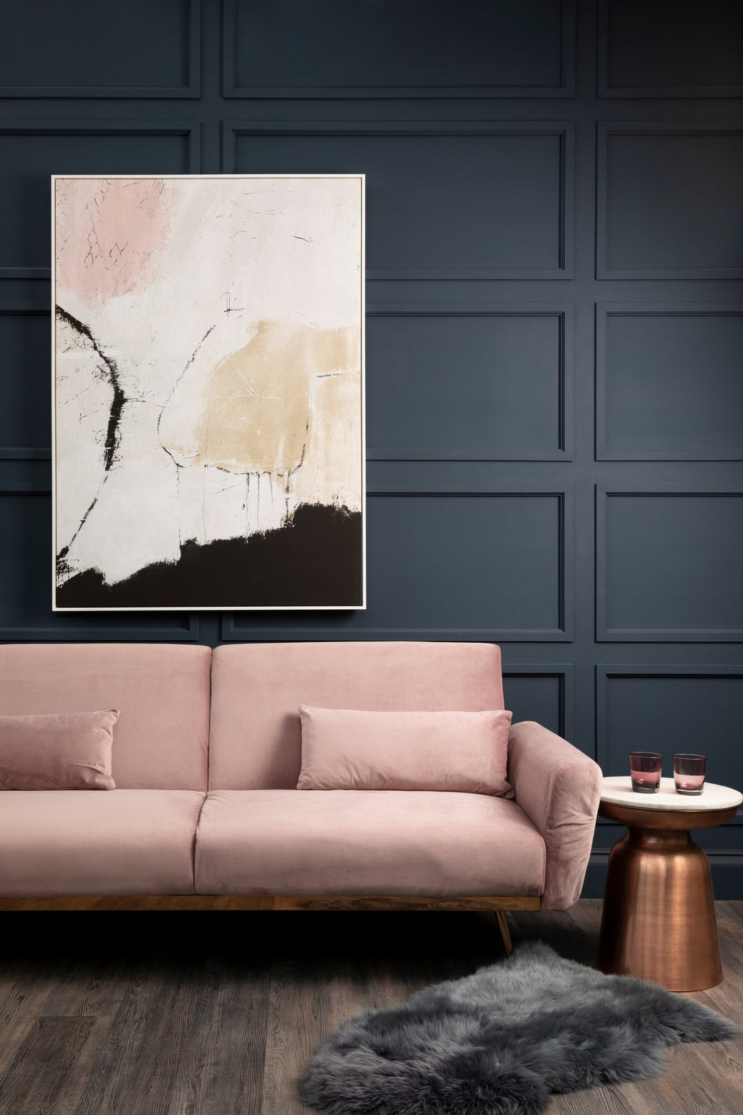 Astratto Classic Wall Art in Natural Pink
