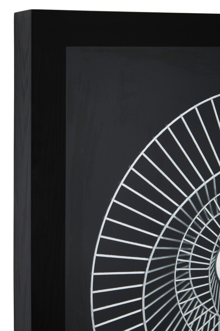 Horizon Silver & Black Contemporary Wall Art