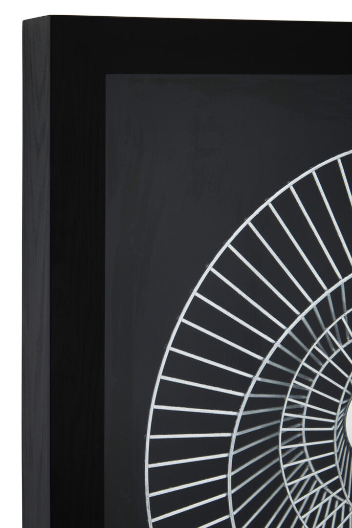 Horizon Silver & Black Contemporary Wall Art