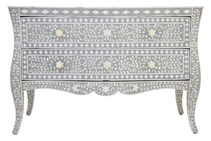 Guildford Two-Drawer Chest with Mother of Pearl Inlay – Luxury Storage Chest