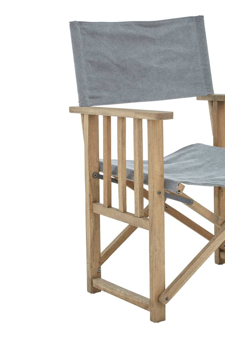 Hugh Grey Linen Director’s Chair