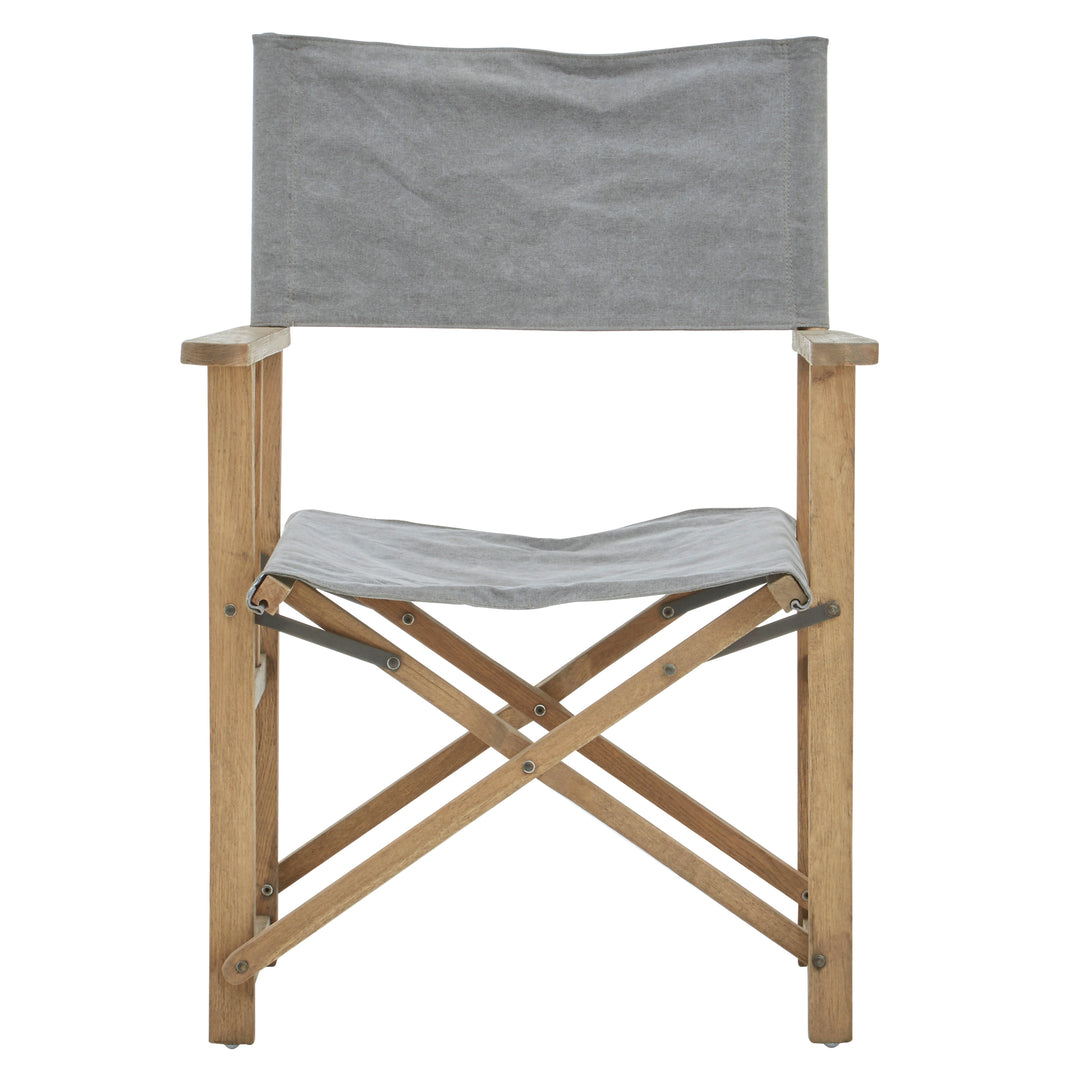 Hugh Grey Linen Director’s Chair