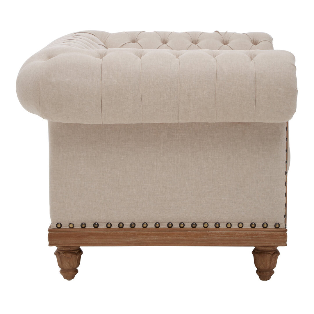 Terra Cream Upholstered Chesterfield Chair