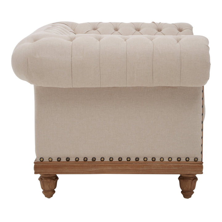 Terra Cream Upholstered Chesterfield Chair