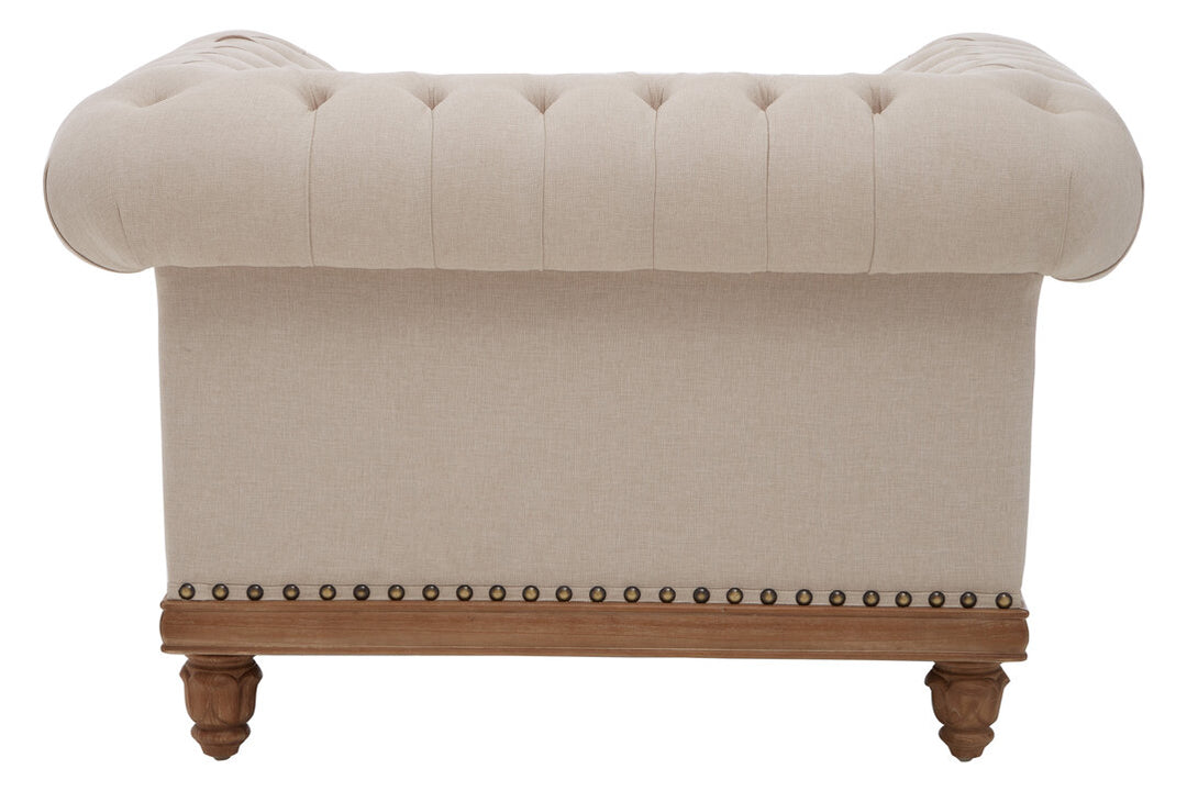 Terra Cream Upholstered Chesterfield Chair