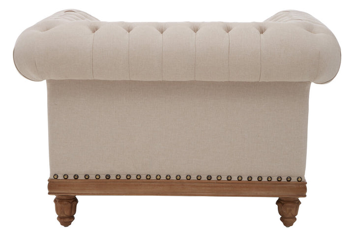 Terra Cream Upholstered Chesterfield Chair