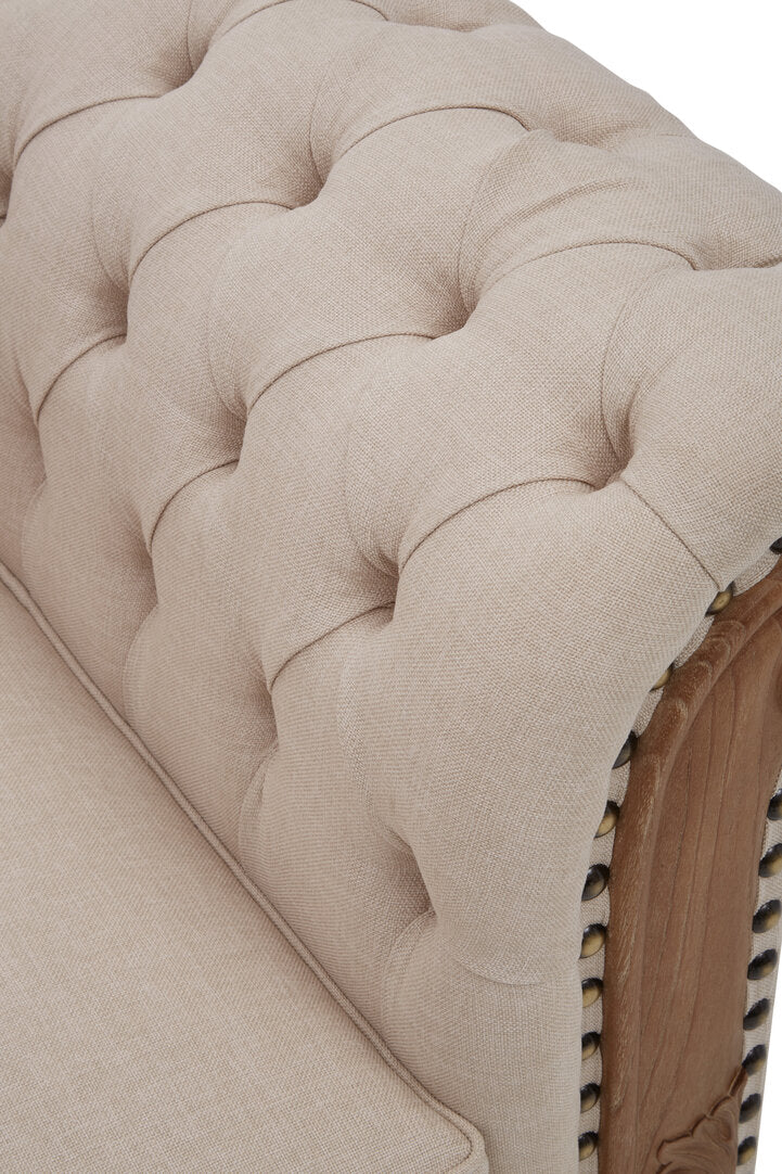 Terra Cream Upholstered Chesterfield Chair