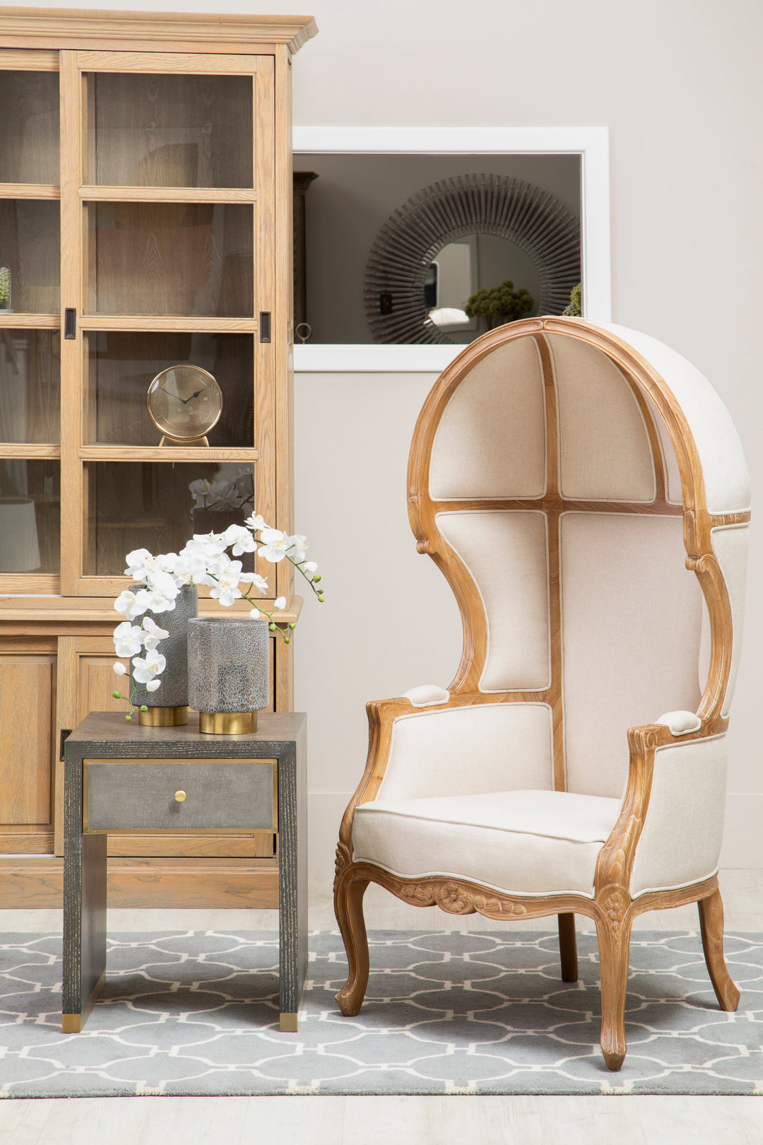 Cabra Cream Dome Accent Chair