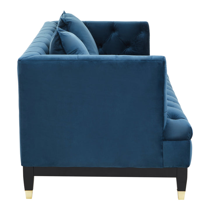 Sefira Two-Seater Navy Fabric Sofa