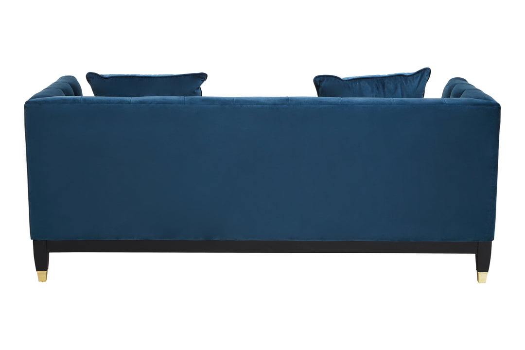 Sefira Two-Seater Navy Fabric Sofa