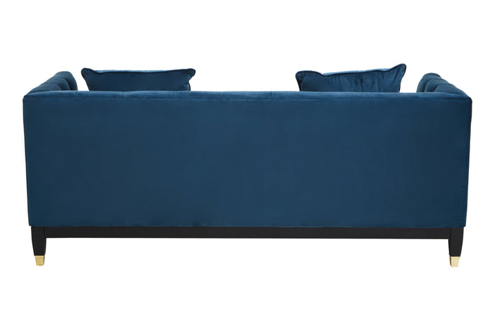 Solana 2-Seat Navy Fabric Sofa