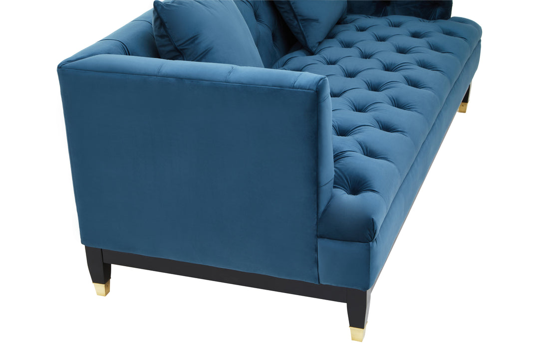 Sefira Two-Seater Navy Fabric Sofa