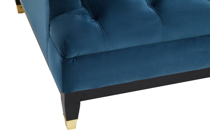 Solana 2-Seat Navy Fabric Sofa
