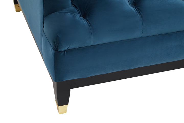 Sefira Two-Seater Navy Fabric Sofa