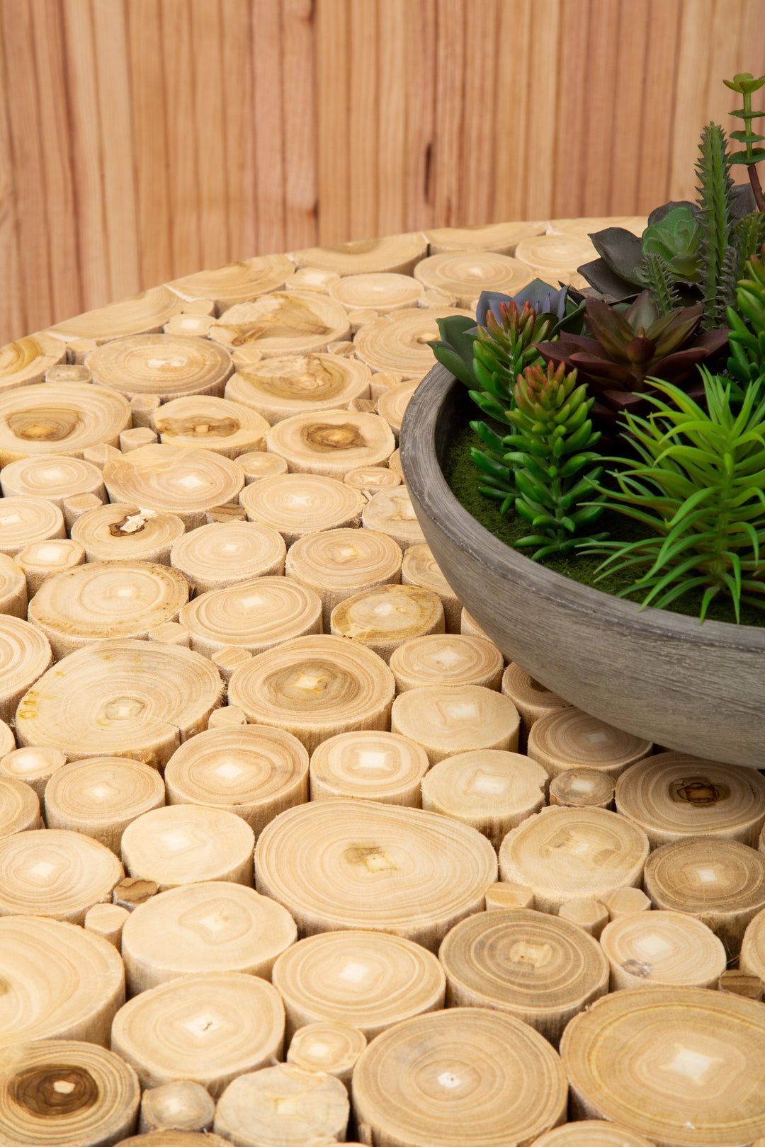 Malang Round Table with Iron Frame Base