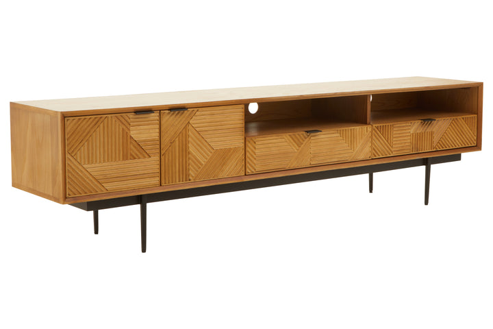 Jakara Wooden Media Unit in Natural Finish