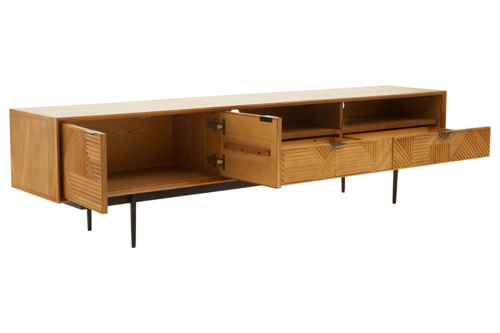 Jakara Wooden Media Unit in Natural Finish