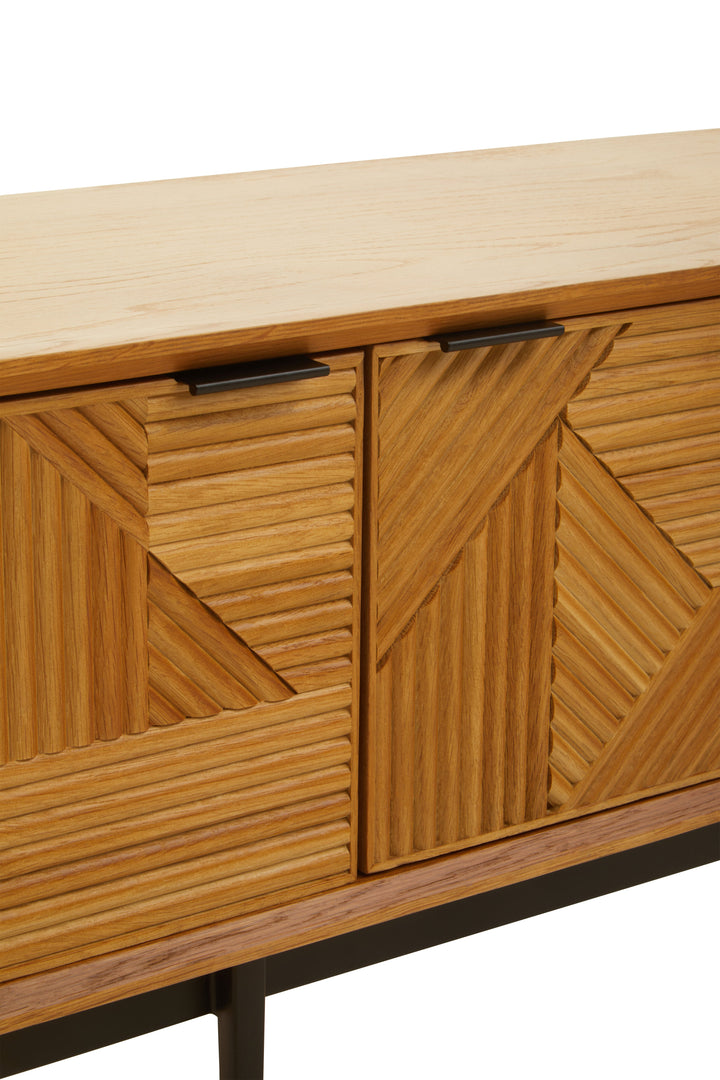 Jakara Wooden Media Unit in Natural Finish