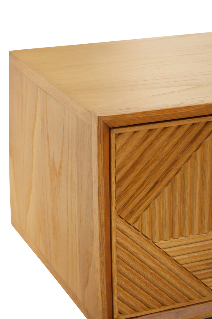 Jakara Wooden Media Unit in Natural Finish