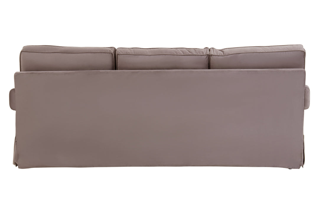 Ralph Three-Seater Mink Velvet Sofa