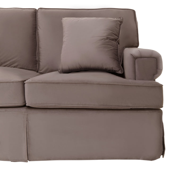 Ralph Three-Seater Mink Velvet Sofa