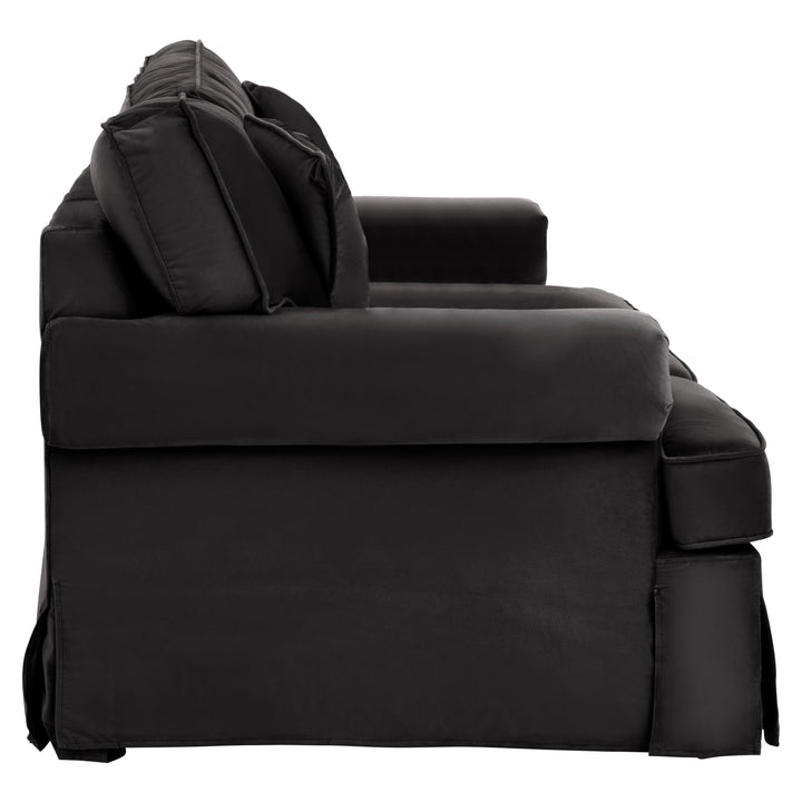 Capri Velvet Sofa – Black (2 Seat)
