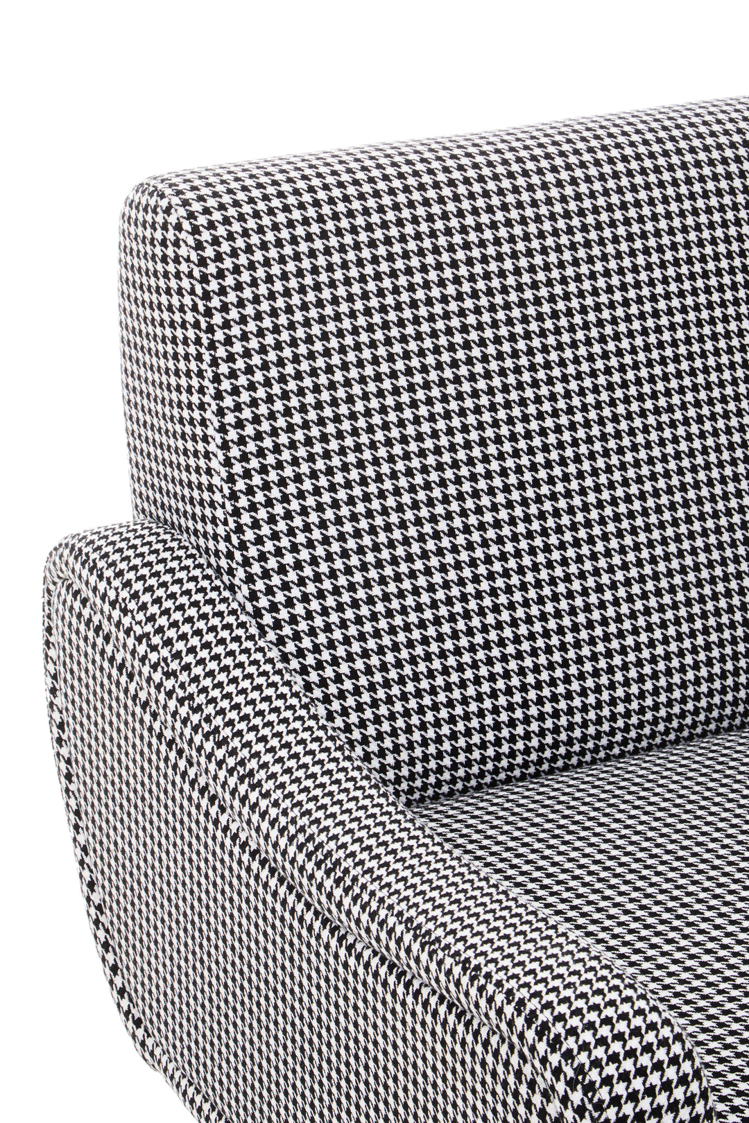 Holli Armchair in Black and White Checkered Upholstery