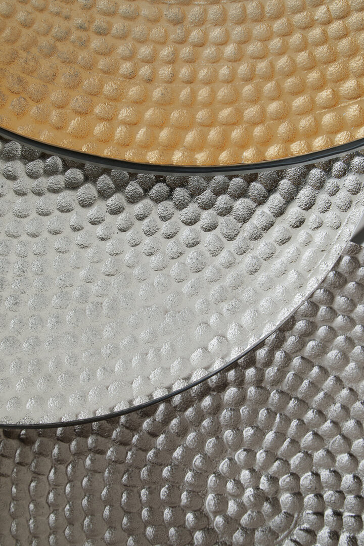 Calypso Hammered Metal Tables – Nest of Three