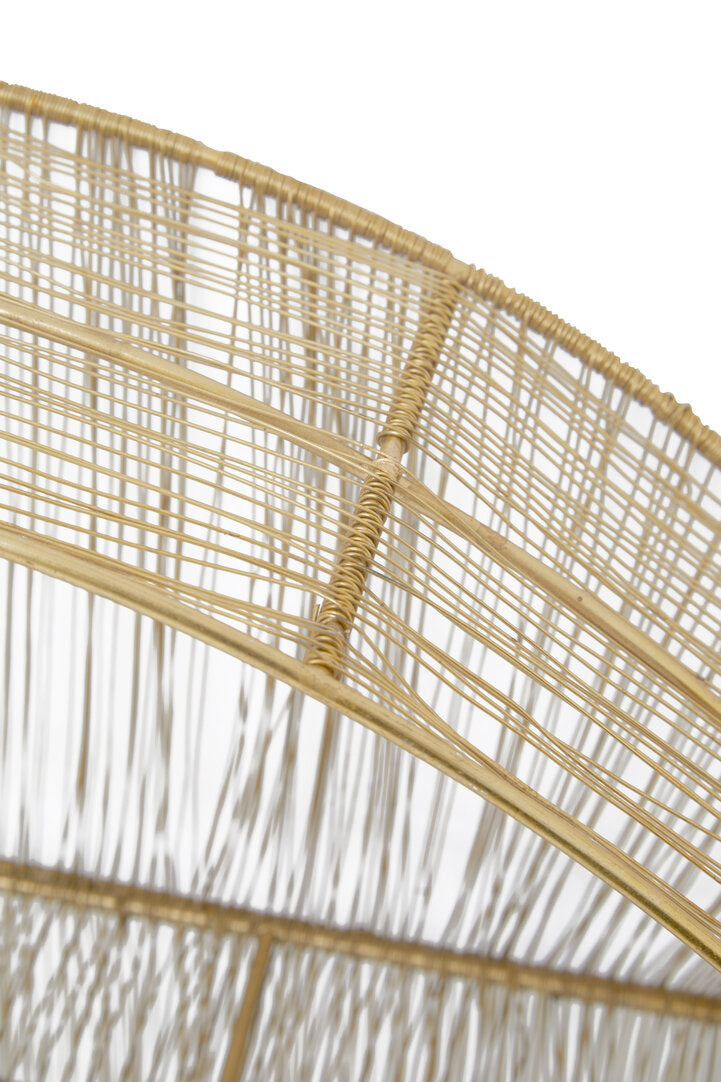 Deline Round Wall Shelf – Gold Wire