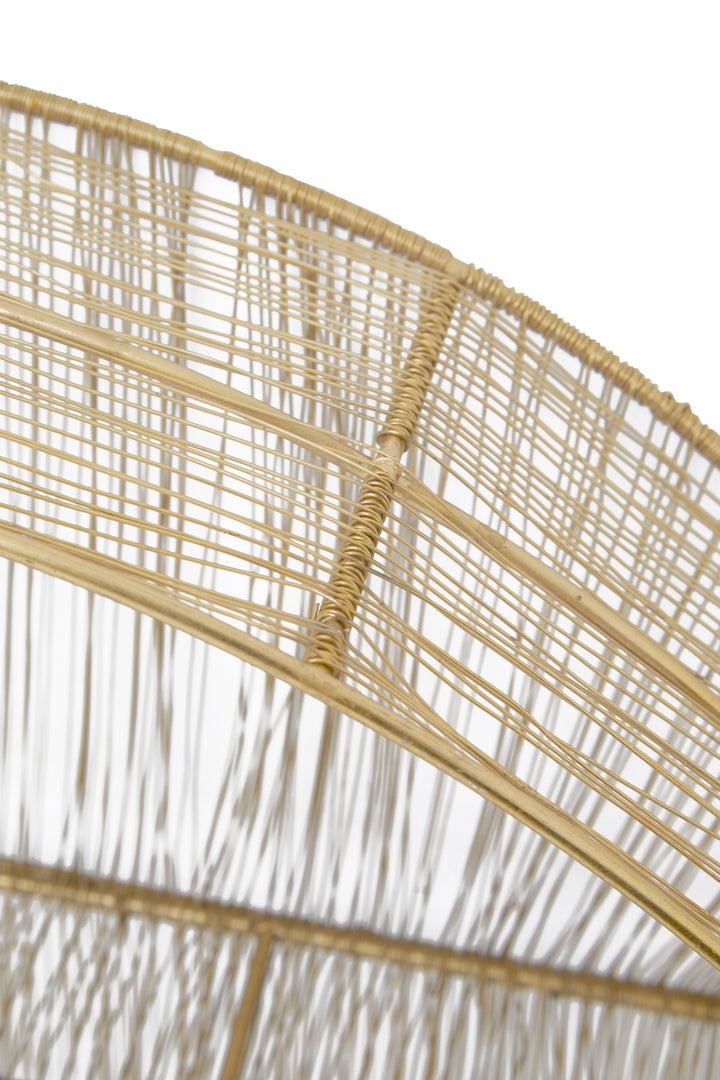 Enzo Round Wall Shelf in Gold Wire Frame