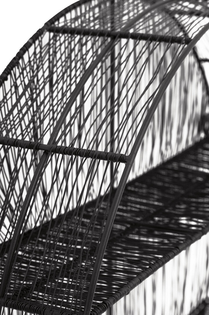 Deline Round Wall Shelf – Black Wire