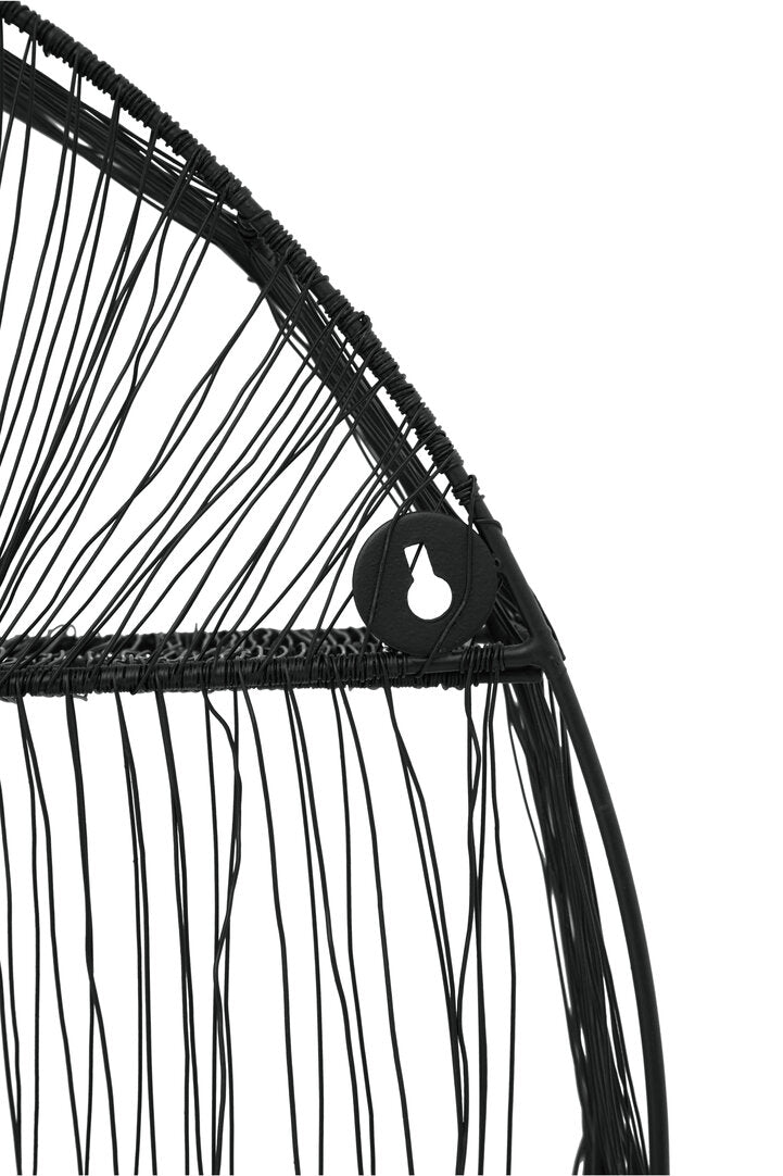 Deline Round Wall Shelf – Black Wire