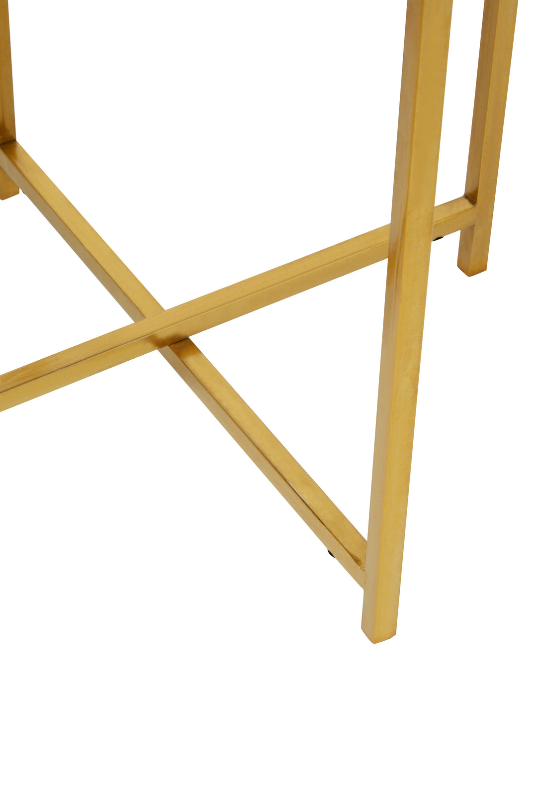 Enzo Side Tables – Set of Two with Black Wire Base and Gold Frame