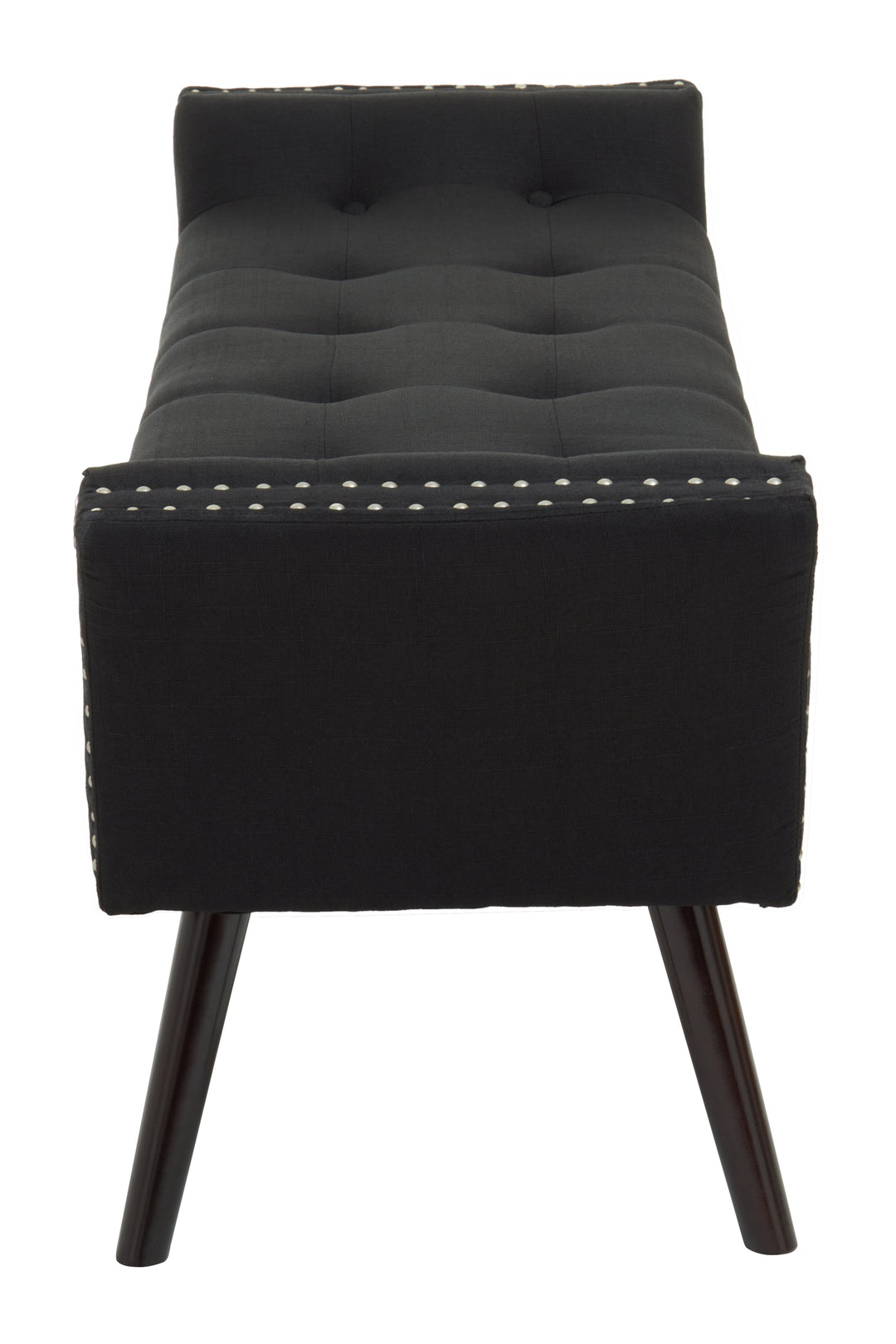 Alea Upholstered Black Fabric Storage Bench