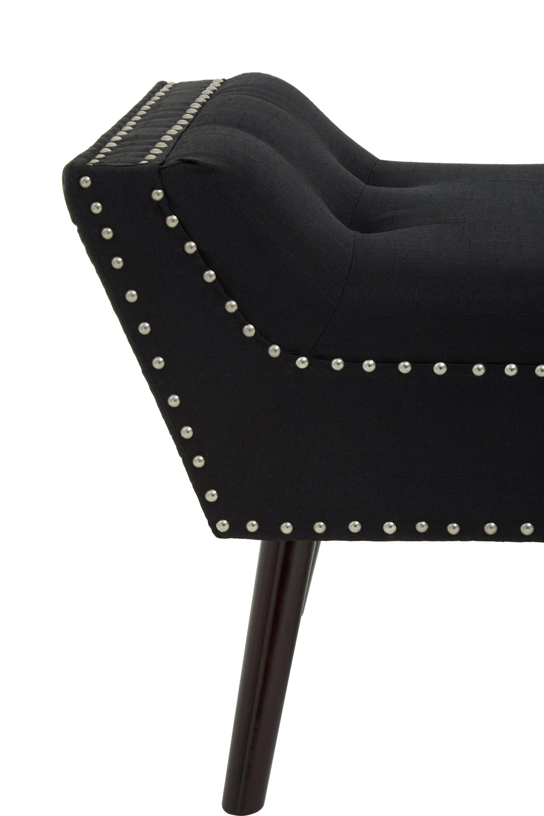 Alea Upholstered Black Fabric Storage Bench